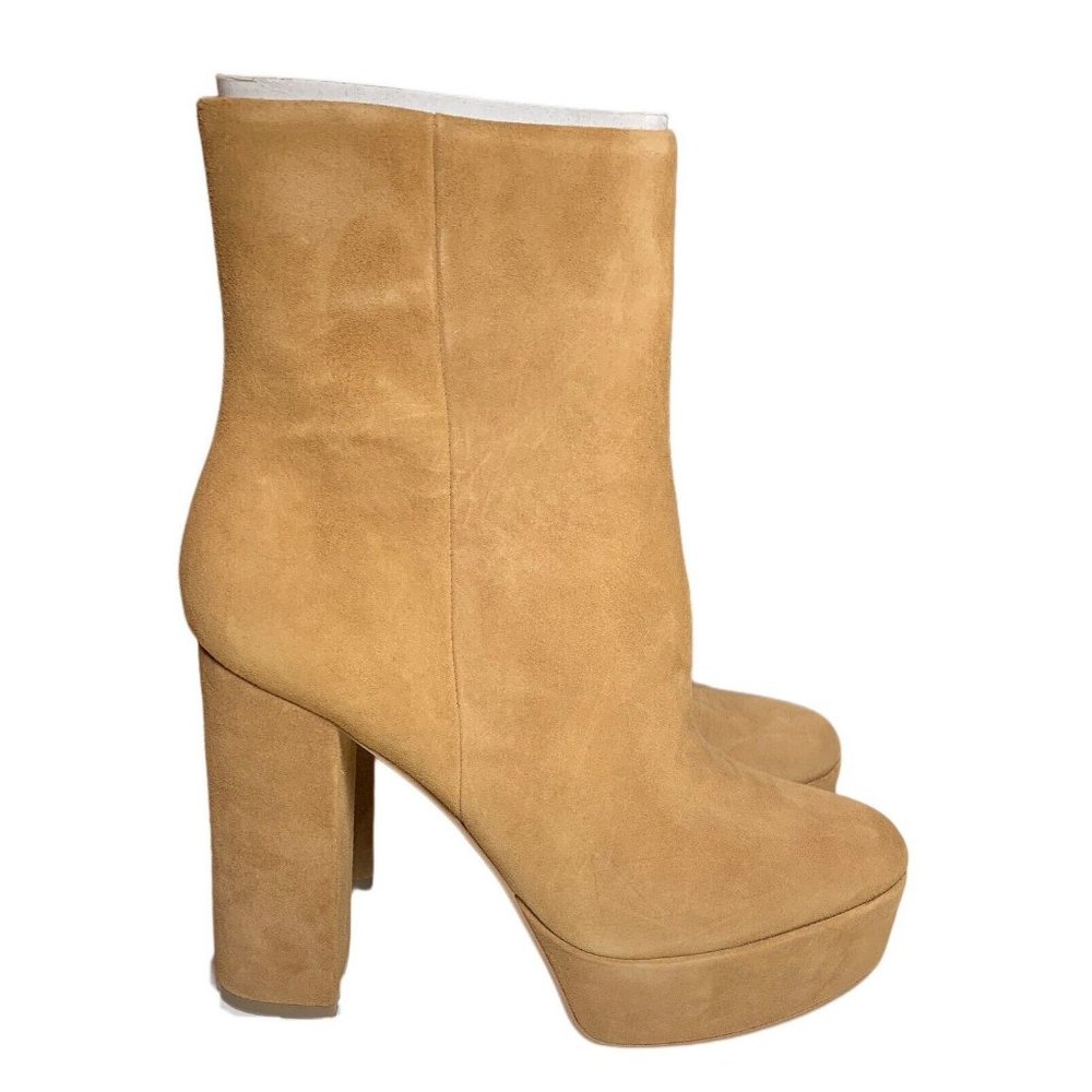MARC FISHER Women's Caled Platform Boot Tan Suede Brand New w/box - Picture 5 of 7